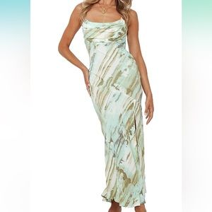 Satin maxi dress